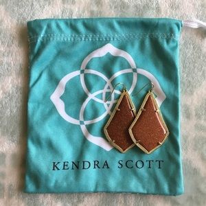 Kendra Scott Alexandra Gold Earrings in Goldstone